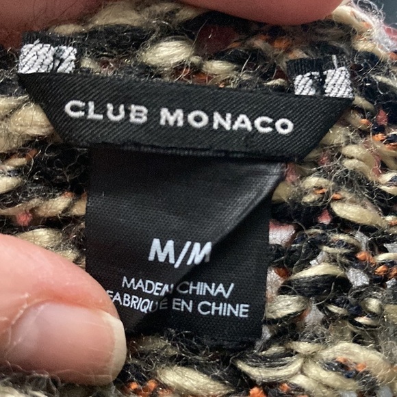 Club Monaco Marled Knit Sweater M Super Soft Cotton Acrylic Blend Pullover - Picture 12 of 12